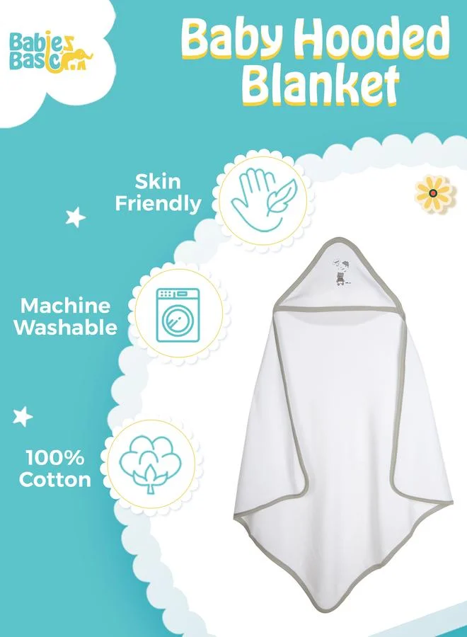 بابيز_بيسك بطانية 100% قطن لحديثي الولادة – 75×75 سم